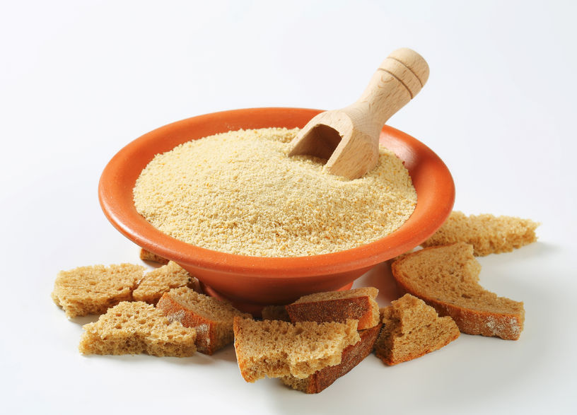 42831212 - bowl of dry bread crumbs