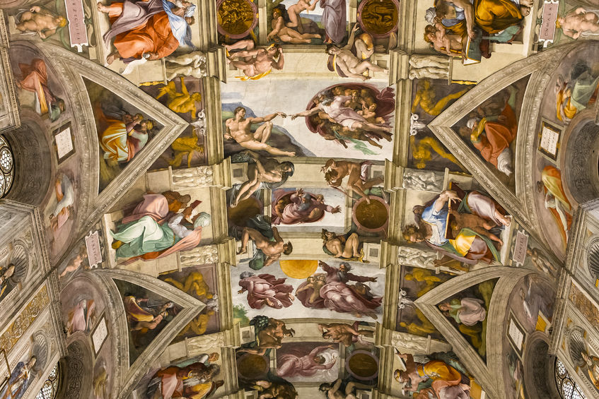 45147361 - vatican city, vatican, june 15, 2015 : interiors and architectural details of the sistine chapel, june 15, 2015, in vatican city, vatican